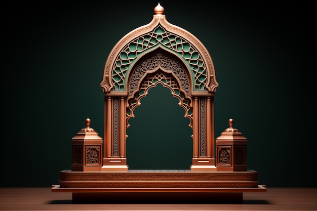 Free Photo 3d ramadan celebration elements scene