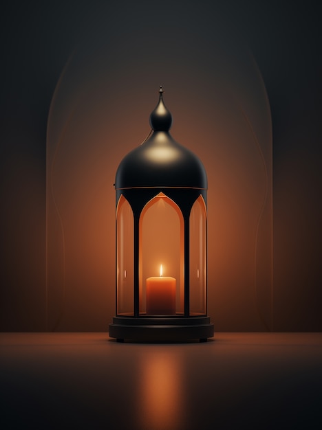 Free photo 3d ramadan celebration lantern