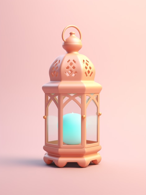 Free Photo 3d ramadan celebration lantern