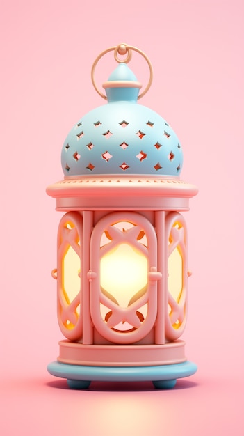 Free photo 3d ramadan celebration lantern