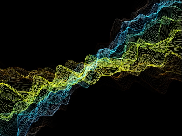 Free Photo 3d render of an abstract with motion sound wave design