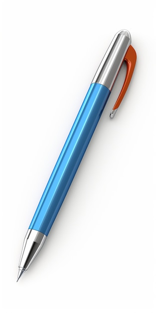 Free photo 3d render of blue fountain pen