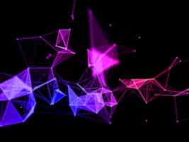 Free photo 3d render of a colourful techno plexus design background