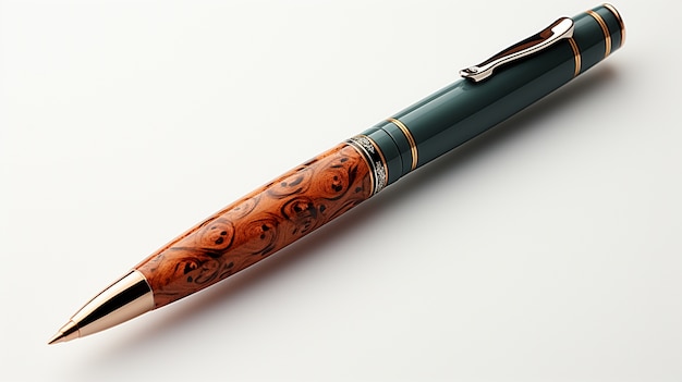 Free photo 3d render of decorated fountain pen