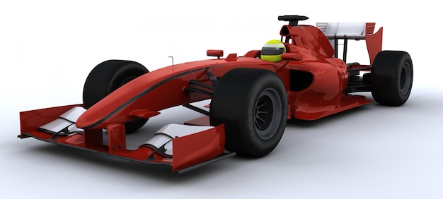 3d render of a f1 racing car