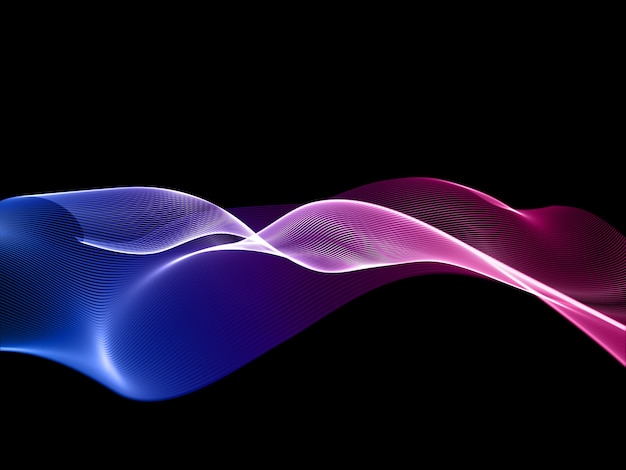 3D render of a flowing particles design background