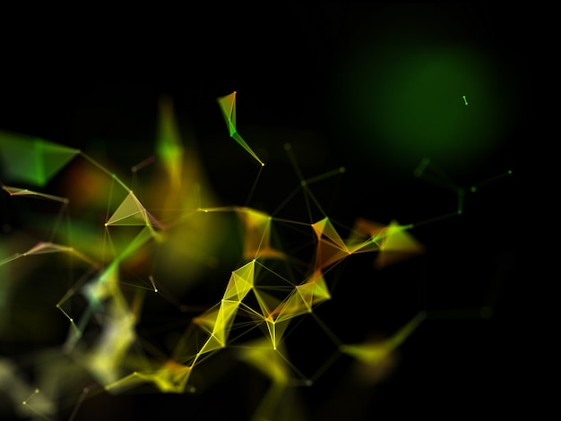 Free photo 3d render of a modern network communications background with low poly design