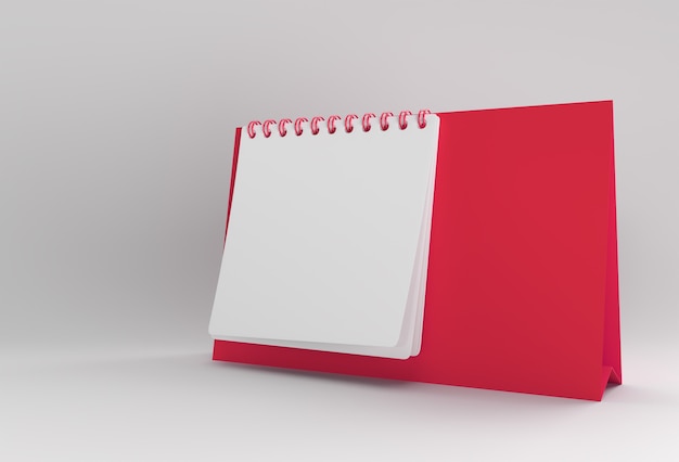 3D Render Notebook mock up with clean blank for design and advertising, 3d illustration perspective view.