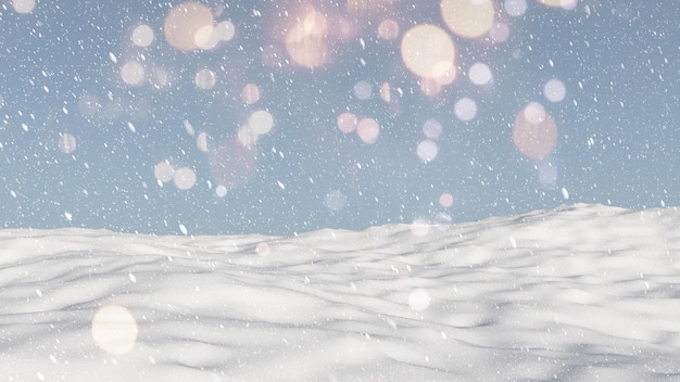 Free Photo 3d render of a snowy ground landscape