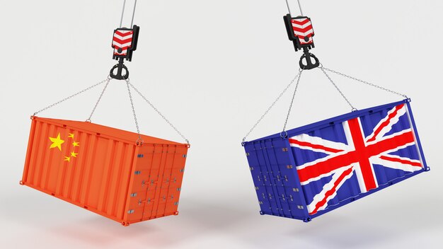 3D Render of UK Trade Import Tarrifs