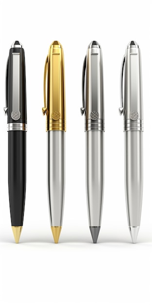 Free Photo 3d render of various fountain pens