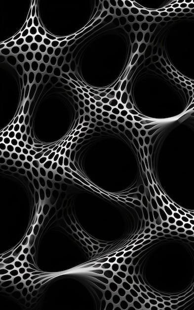 Free Photo 3d rendering of abstract black and white background