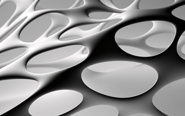 Free Photo 3d rendering of abstract black and white background