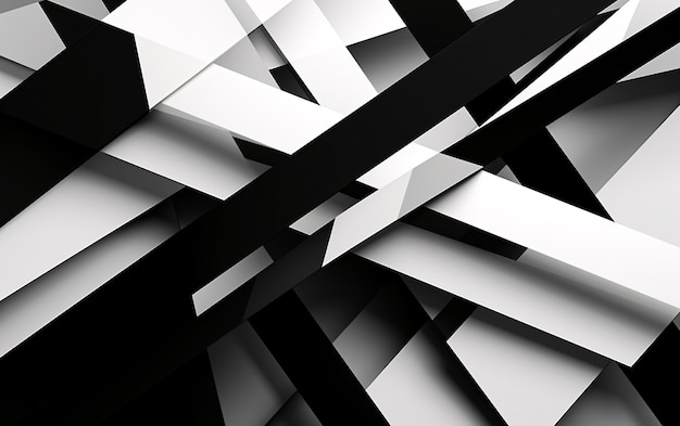 Free Photo 3d rendering of abstract black and white background