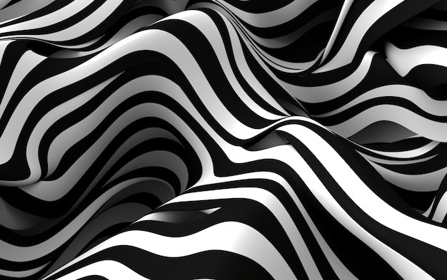 Free photo 3d rendering of abstract black and white background