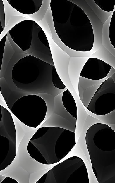 Free photo 3d rendering of abstract black and white background