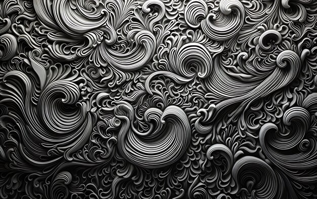 3d rendering of abstract black and white background