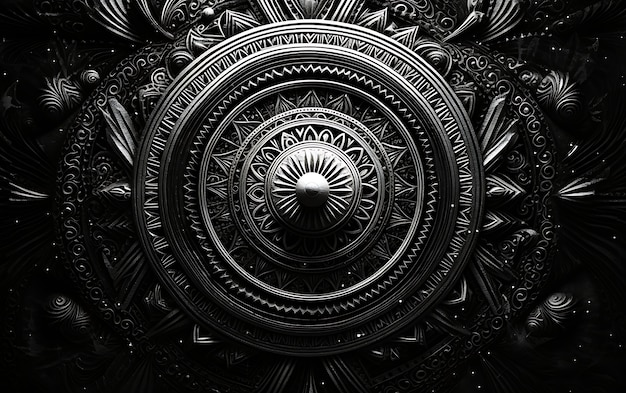 Free Photo 3d rendering of abstract black and white background