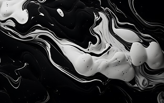 3d rendering of abstract black and white background