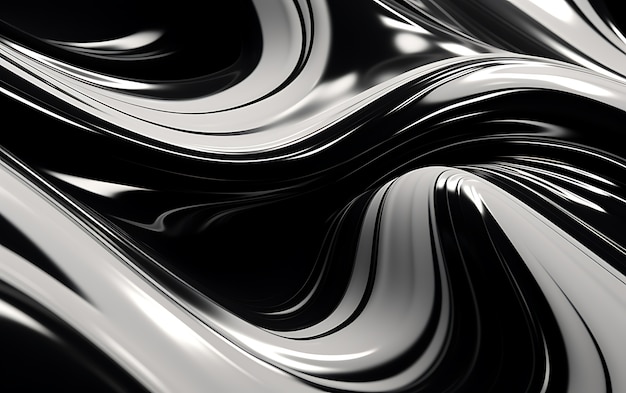 3d rendering of abstract black and white background