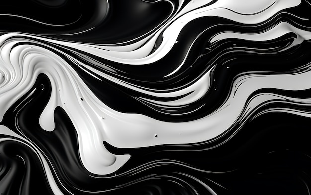 3d rendering of abstract black and white background