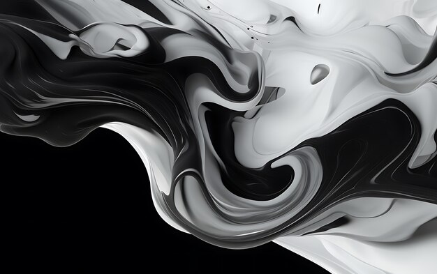 3d rendering of abstract black and white background