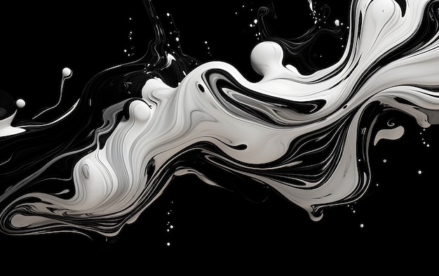 Free Photo 3d rendering of abstract black and white background