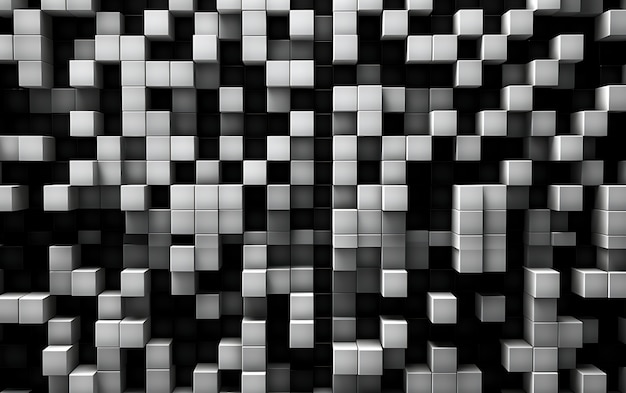 Free Photo 3d rendering of abstract black and white background