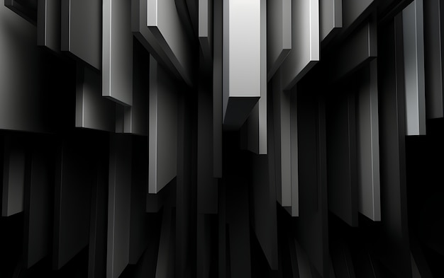 3d rendering of abstract black and white background