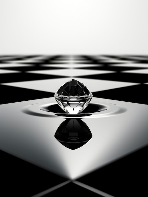 Free photo 3d rendering of abstract black and white geometric background