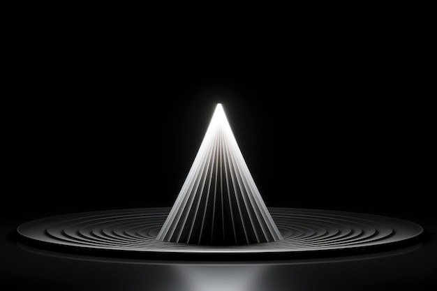 Free Photo 3d rendering of abstract black and white neon