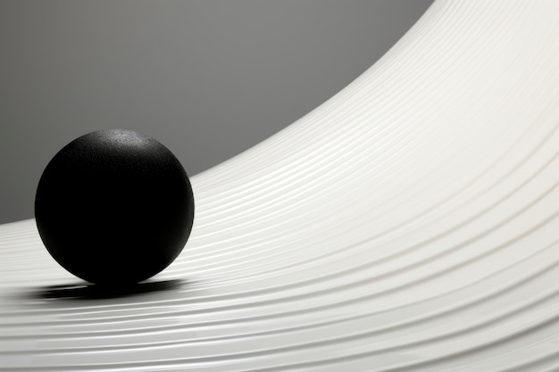 Free Photo 3d rendering of abstract black and white