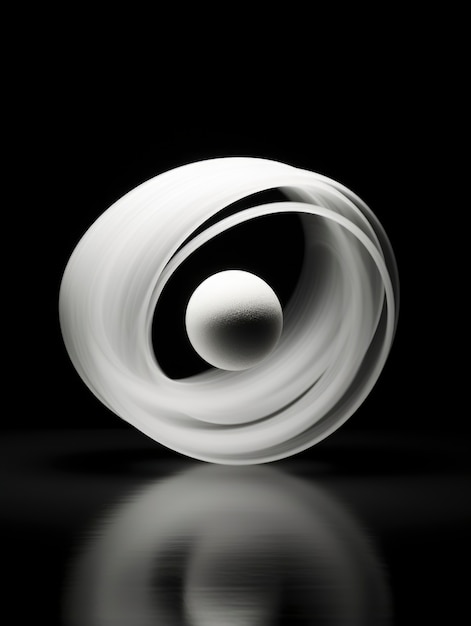 Free Photo 3d rendering of abstract black and white