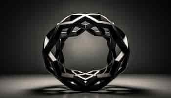 Free photo 3d rendering of abstract black and white