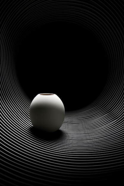 Free Photo 3d rendering of abstract black and white