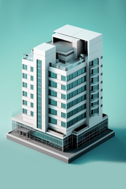 Free photo 3d rendering of abstract building