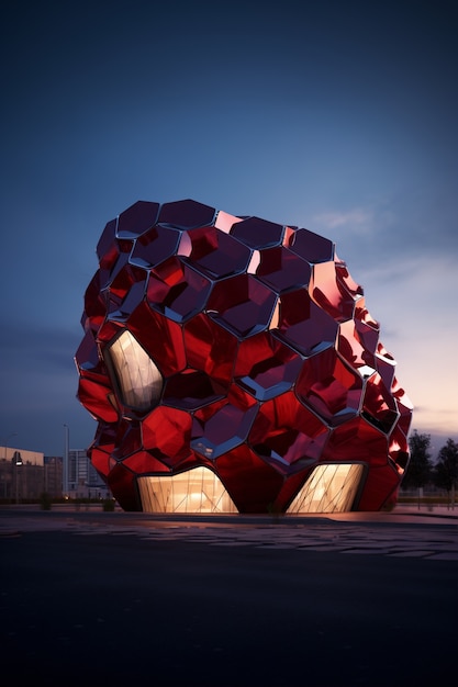 3d rendering of abstract building