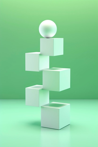 Free Photo 3d rendering of abstract geometric shapes