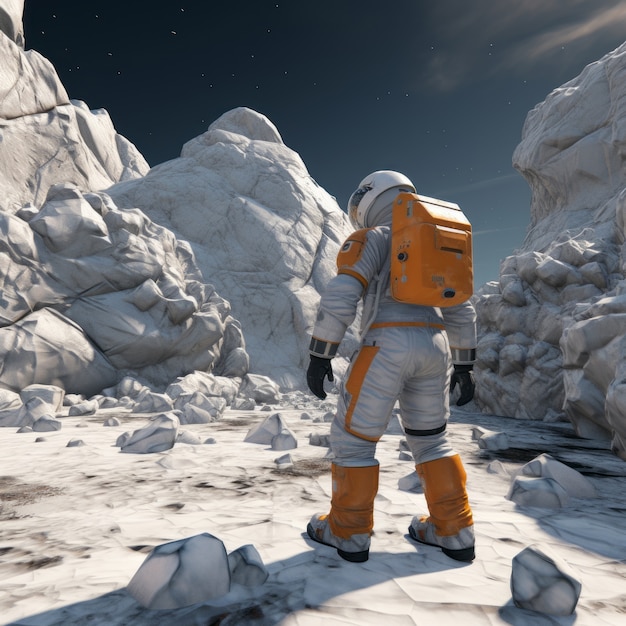 Free photo 3d rendering of astronaut