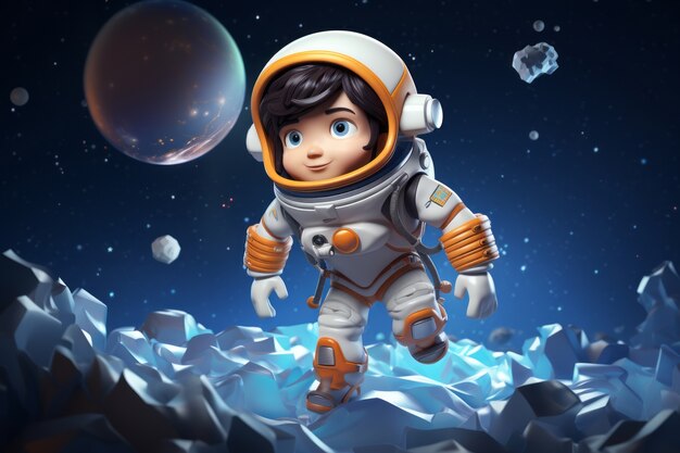 3d rendering of astronaut