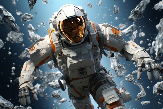 Free photo 3d rendering of astronaut