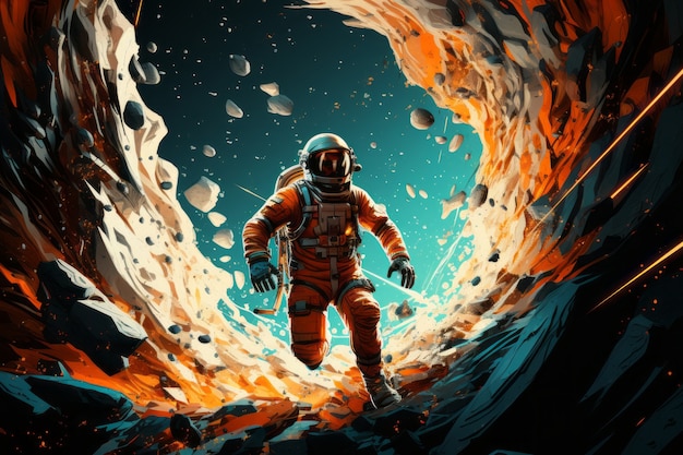 Free photo 3d rendering of astronaut