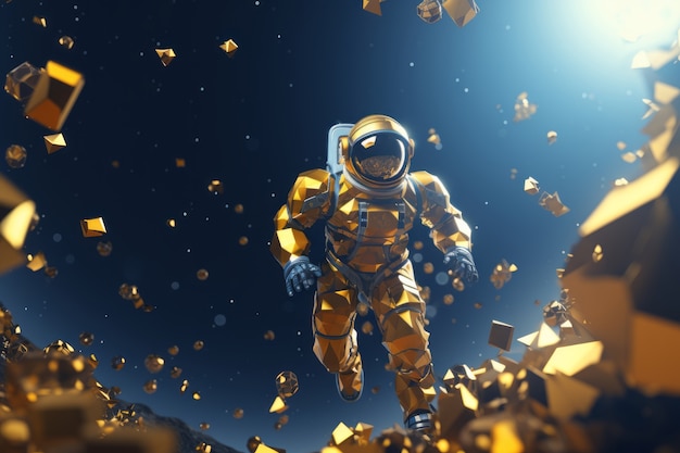 3d rendering of astronaut