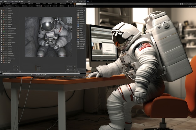 3d rendering of astronaut