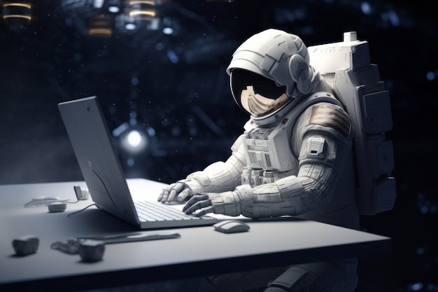 Free photo 3d rendering of astronaut