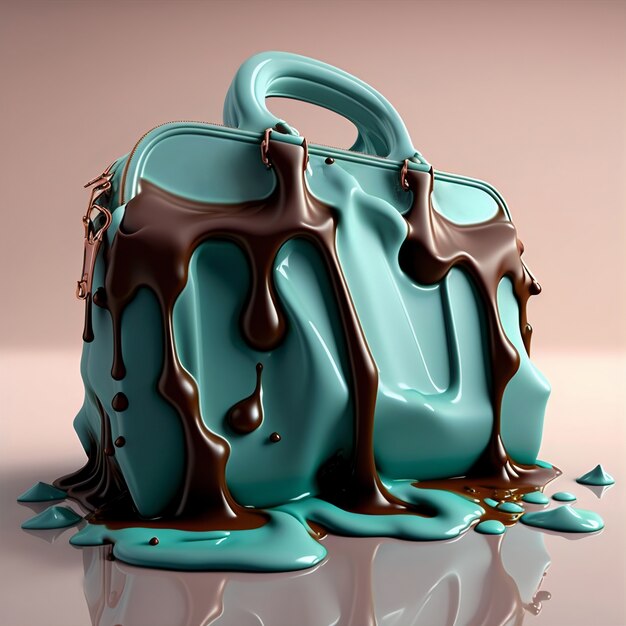 3d rendering of bag melting