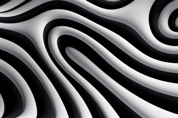 3d rendering of black and white optical illusion