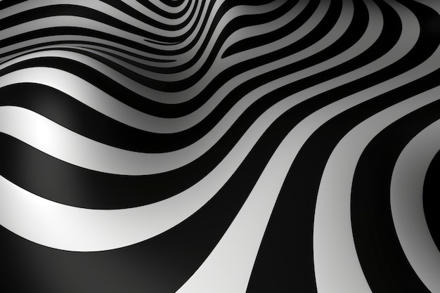 3d rendering of black and white optical illusion