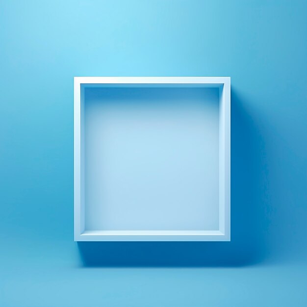 3d rendering of blue square shape