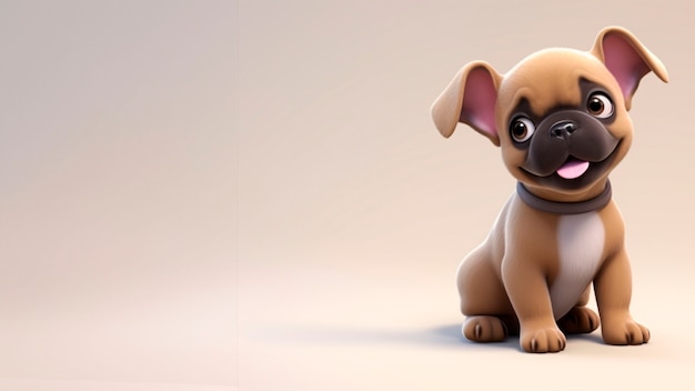 Free Photo 3d rendering of cartoon dog portrait